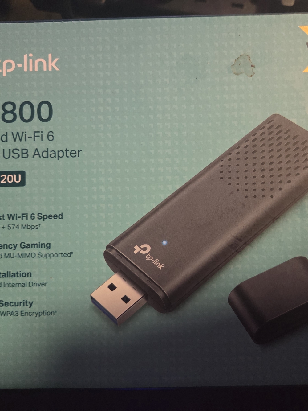 TP-Link USB Wi‑Fi 6 Adapter in Black